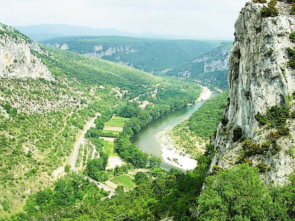 The Ardèche Gorges as seen from the heights