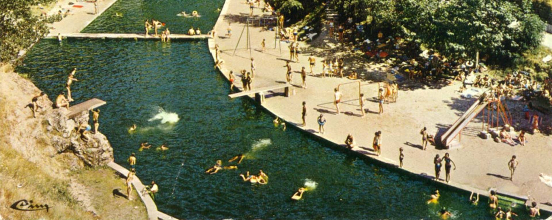 Carte postale du bassin de Galleliaure à Annonay en Ardèche