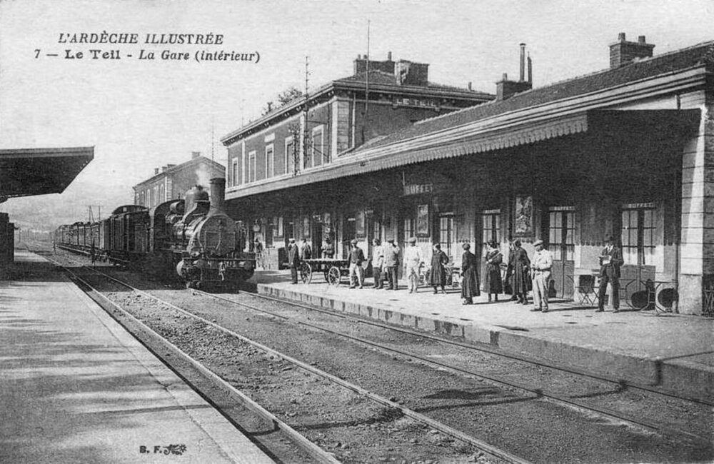 La gare du Teil en Ardèche vers 1900
