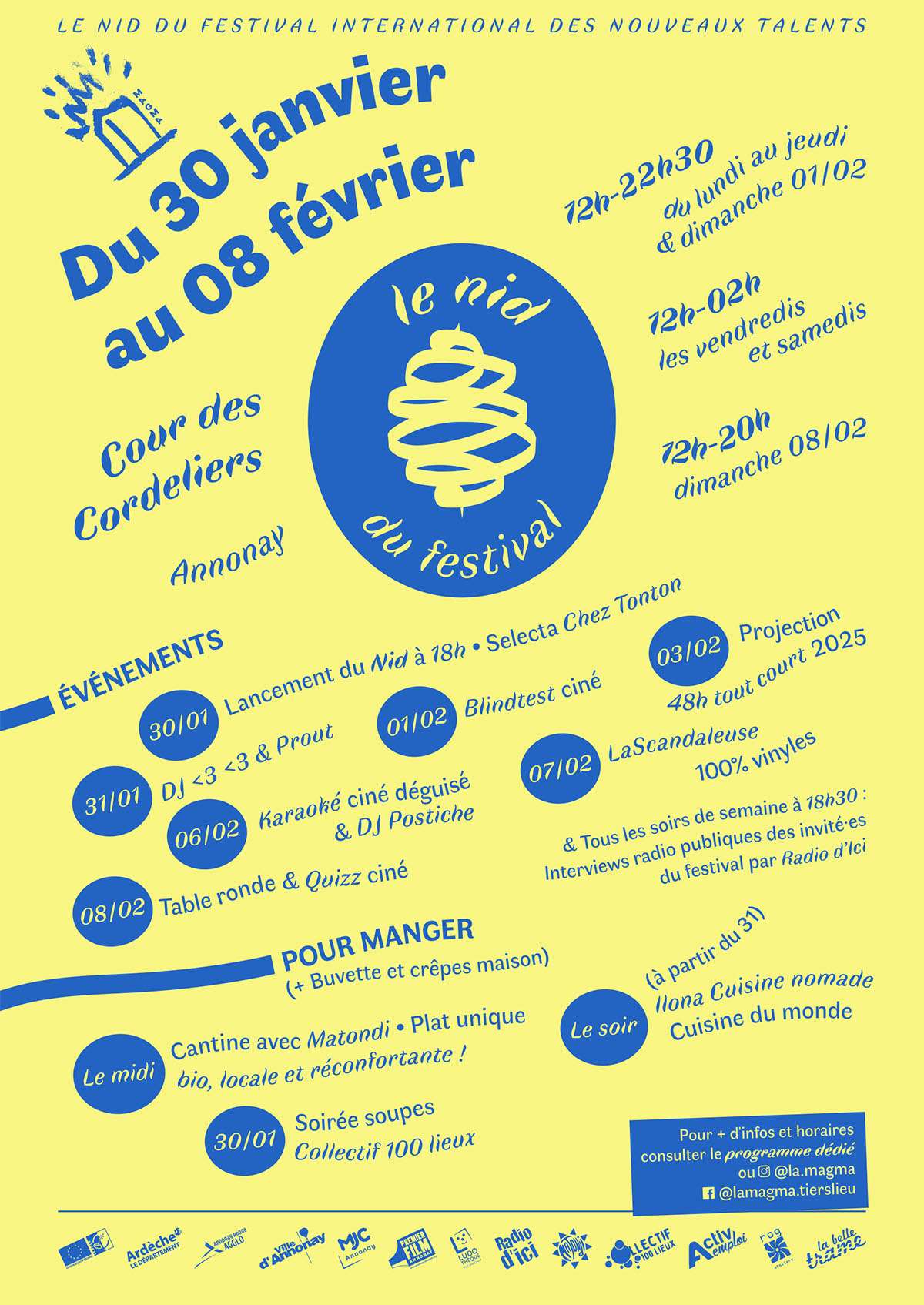 Le nid du festival, cour des Cordeliers, Annonay par la Magma