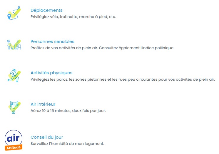 Consignes globales et conseil du jour Air Attitude