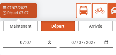 Dates avec le planificateur de voyage