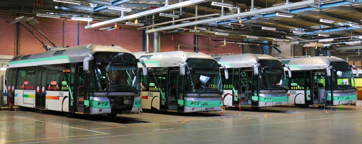 Bus électrique du réseau STAS Saint-Etienne