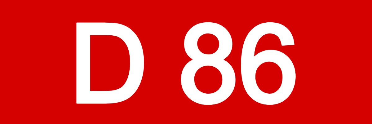 Signalétique de la RD86 en Ardèche