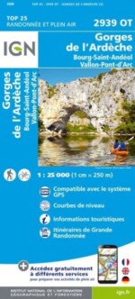Carte IGN : Gorges de l'Ardèche