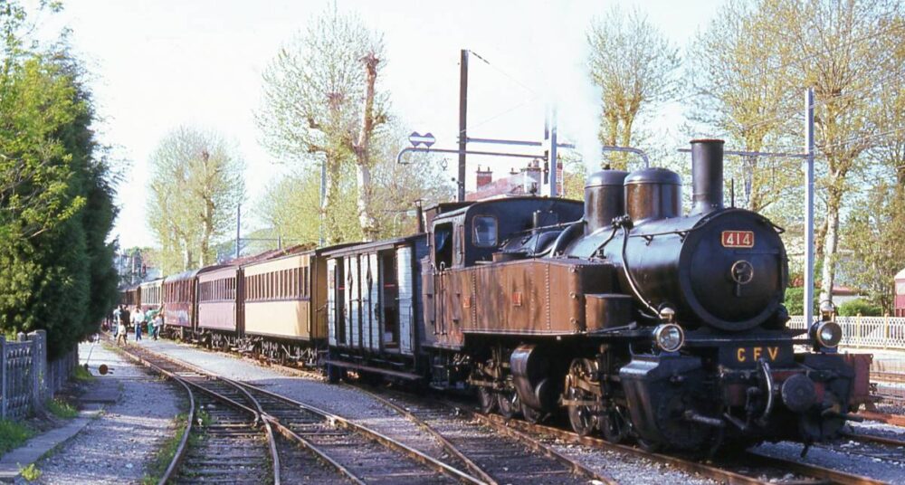 Photo d'une locomotive à vapeur Mallet, train du Mastrou à Tournon en Ardèche